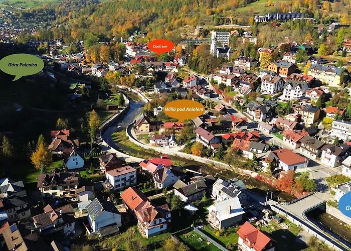 Willa pod Aniołem # apartament z widokowym tarasem Szczawnica